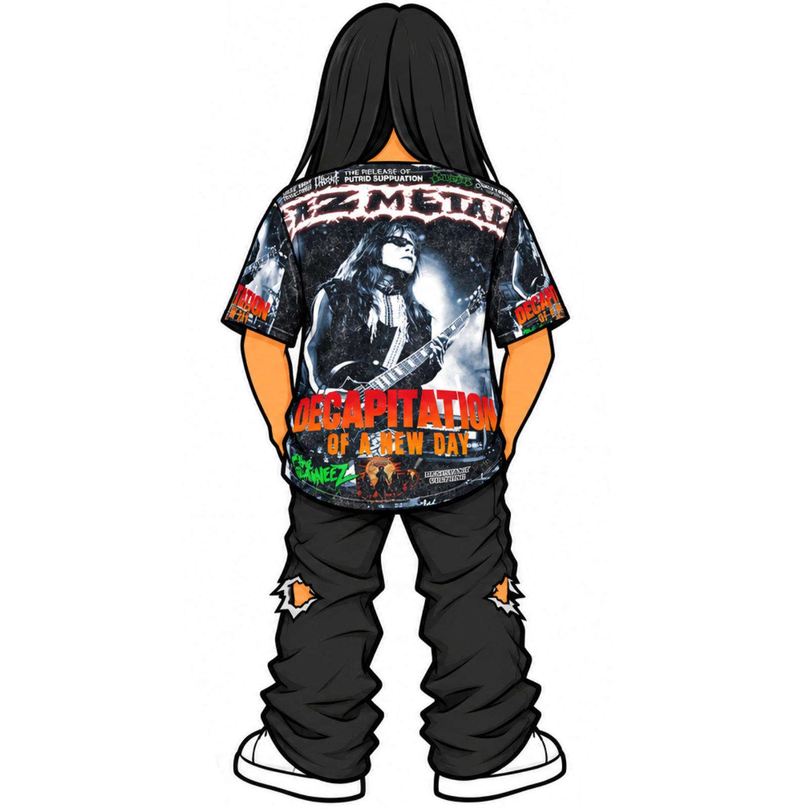 Official Rez Metal Magazine™ tee w/ mag cover all-over print (limited edition) - Image 4