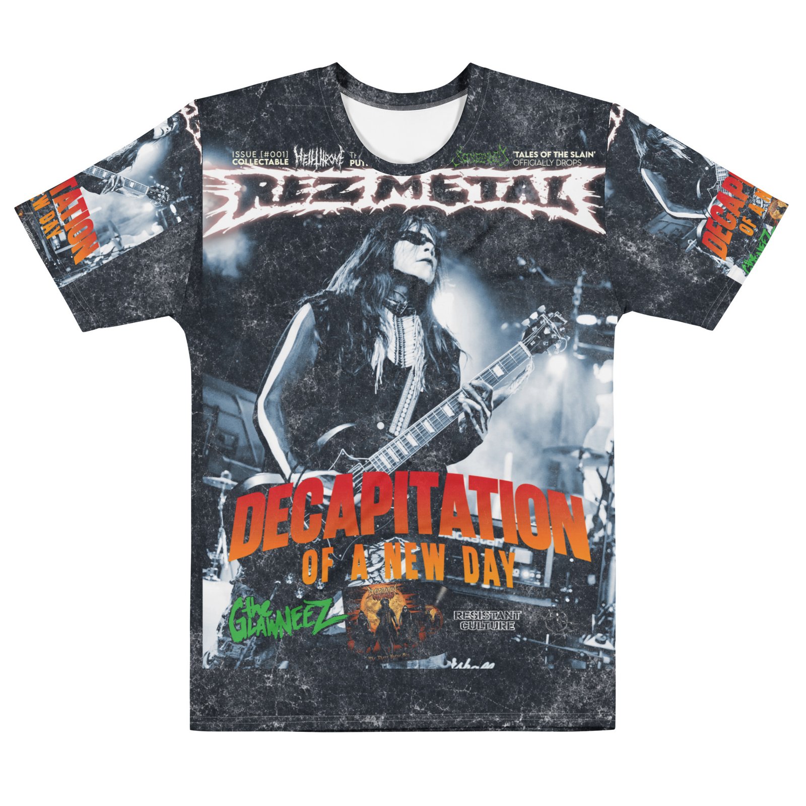 Official Rez Metal Magazine™ tee w/ mag cover all-over print (limited edition) - Image 3
